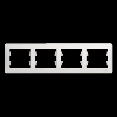 197_ Рамка GLOSSA 4-м гориз. белая GSL000104 (15) ш/к 3606480657627