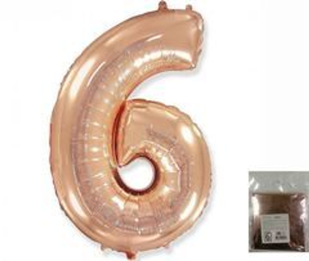 Ф ЦИФРА 6/9  40" Розовое золото