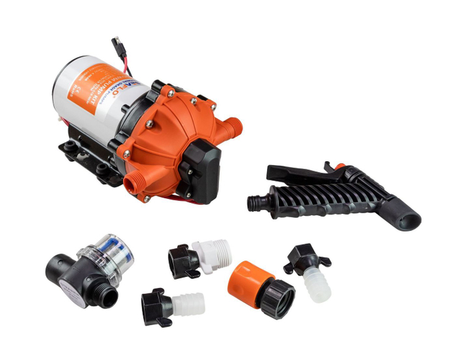 Комплект помывочный SeaFlo, 12 В, 19,7 л/мин, 70 PSI (4.8 бар) без шланга