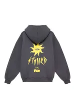 Худи Miracle Apparel Оверсайз Stoned Sun серый