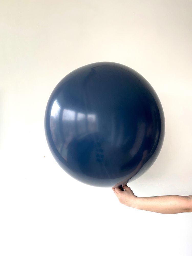 S шар гигант 24"/60 см пастель, темно синий нэви / Navy Blue (БГ-90)