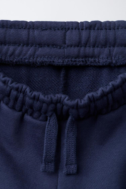 ZARA БРЮКИ-ДЖОГГЕРЫ С ВЫШИВКОЙ «ЛЕВ», СИНИЙ