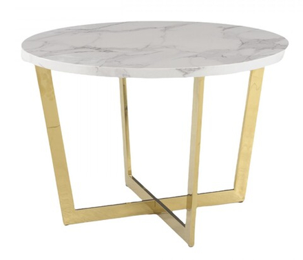 Стол обеденный Ist Casa Амали, 110х110х75 см, белый мрамор