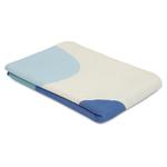 Плед из хлопка с авторским принтом синего цвета из коллекции freak fruit, 130х180 см