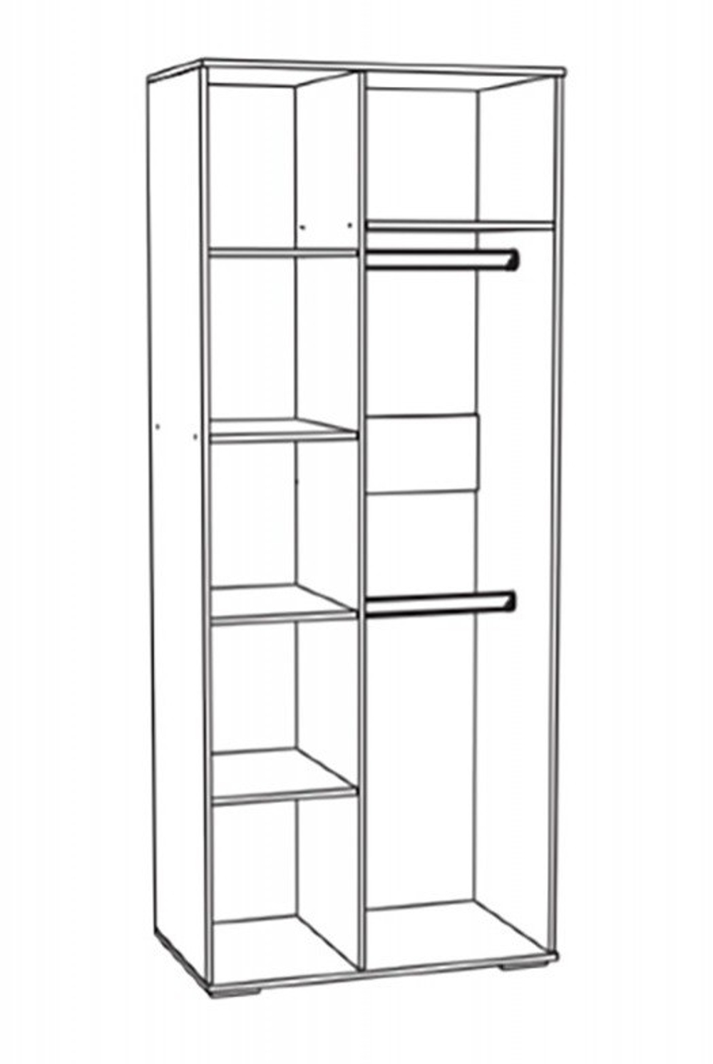 Шкаф двухстворчатый РШ-23 Ричард, орех донской