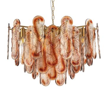 Подвесная люстра 18*E14 10487/680 золото/янтарный Flow LOFT IT