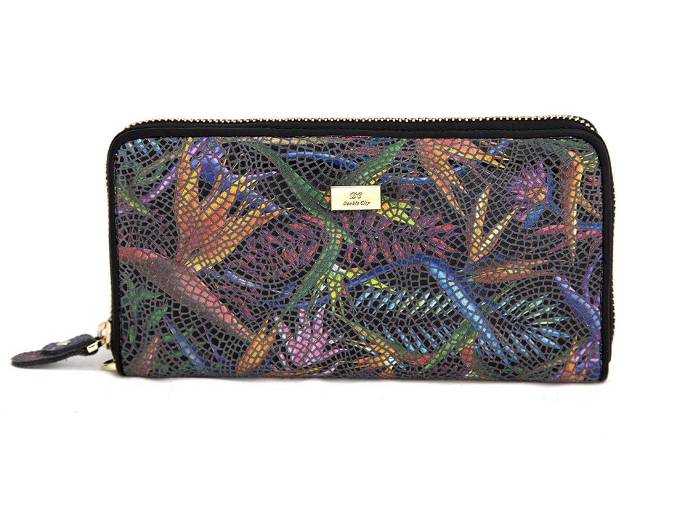 Стильный женский цветной большой кошелёк клатч 19,5х10,5 см на молнии Dublecity DC005-26 в подарочной коробке