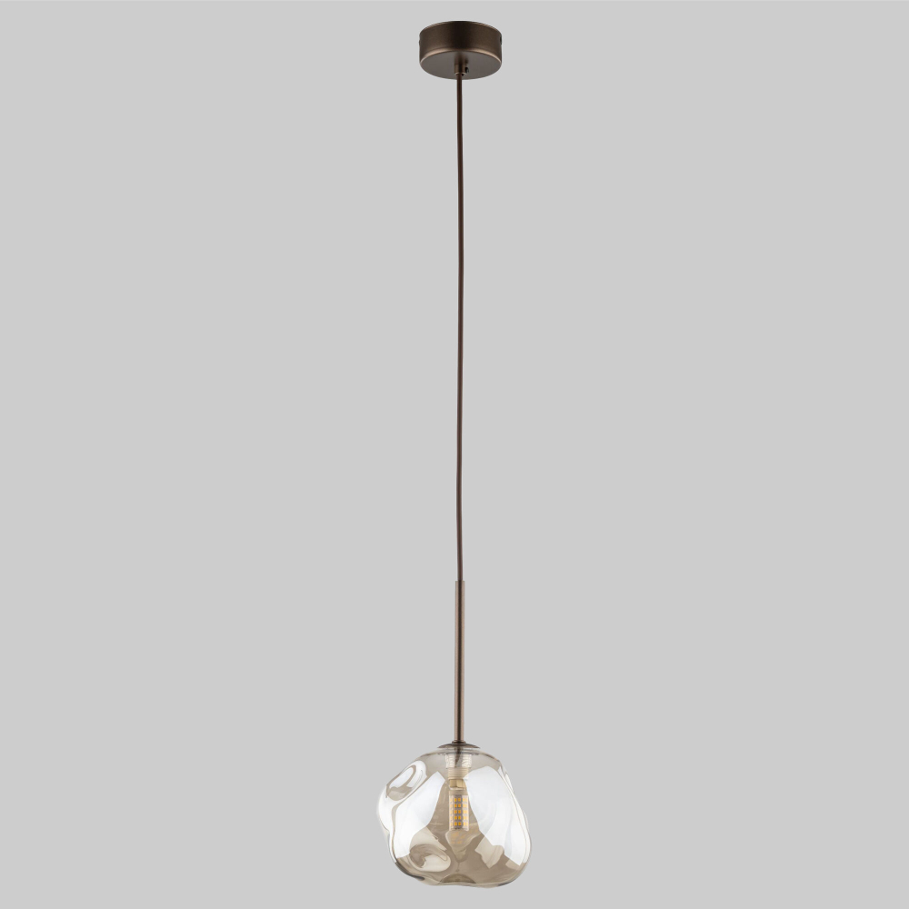 Подвесной светильник со стеклянным плафоном 11025 Lava Brown