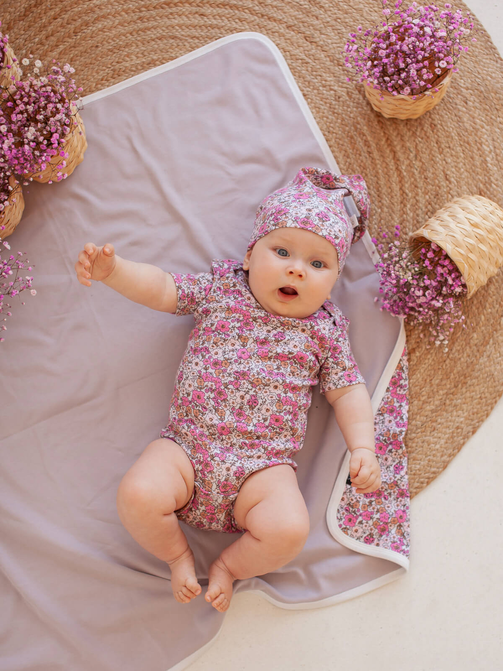 Двусторонний плед Mjölk Bloom