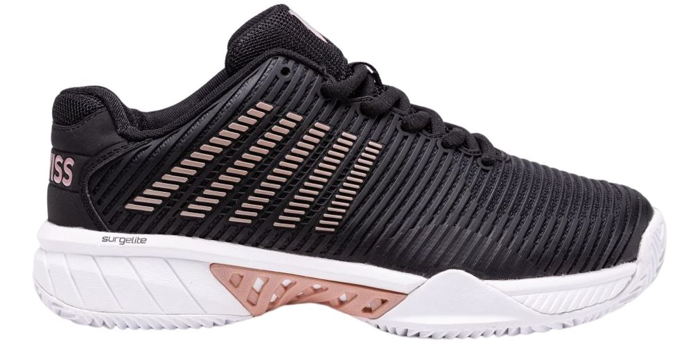 Женские Кроссовки теннисные K-Swiss Hypercourt Express 2 HB - black/white/rose gold