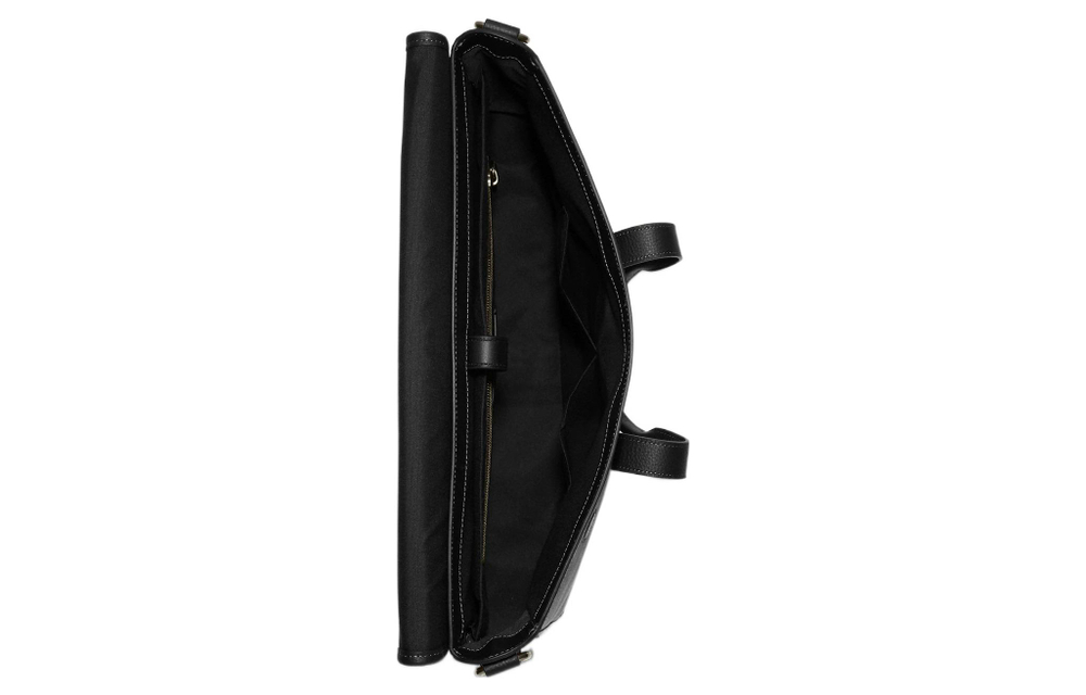 COACH Sullivan Cow Leather Briefcase, Handbag, Shoulder Bag, Crossbody Bag Large Men"s Black