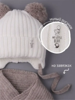 Шапка для девочки осенняя и шарф с ушками