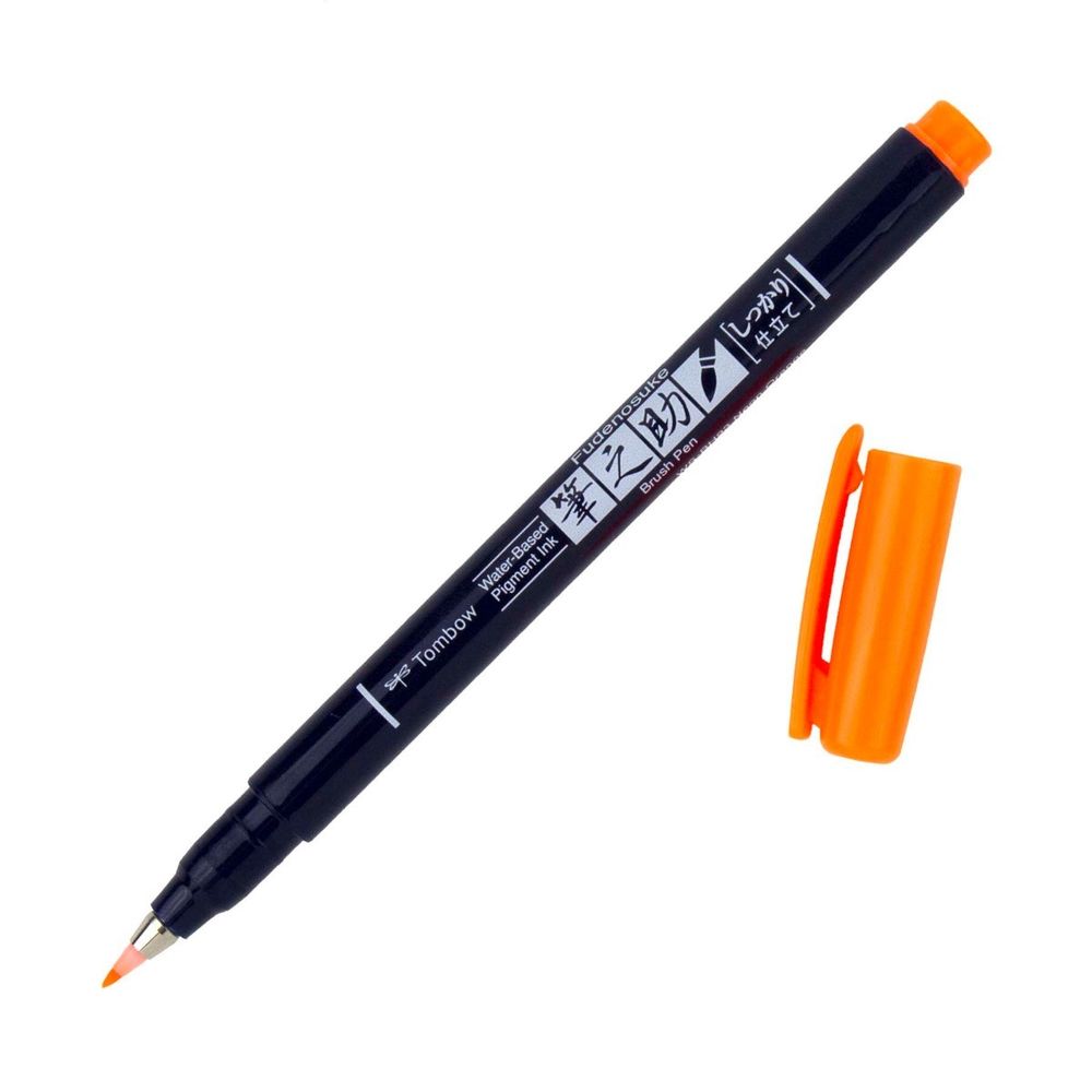 Tombow Fudenosuke Neon Orange