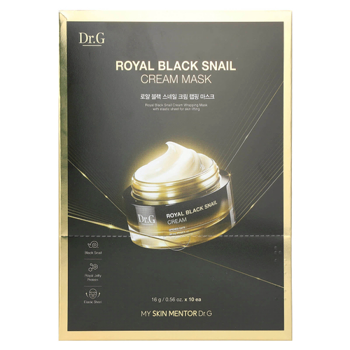 Dr. G, Royal Black Snail, кремовая маска для лица, 10 шт., 16 г (0,56 унции)