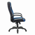 Кресло компьютерное BRABIX PREMIUM "Rapid GM-102", экокожа/ткань, черное/синее, 532106