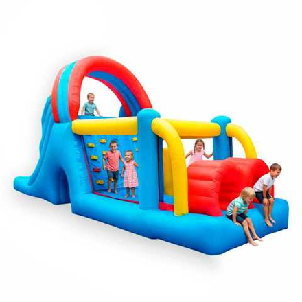 Надувные батуты для дома со скалодромом