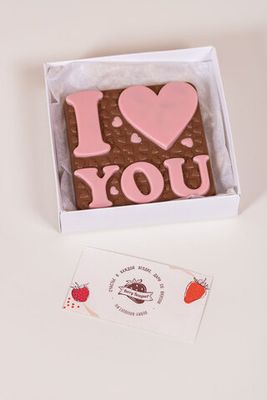 Шоколадная плитка "I love you"