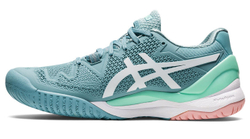 Женские Кроссовки теннисные Asics Gel-Resolution 8 - smoke blue/white