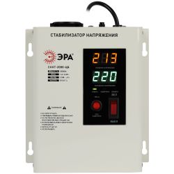 Стабилизатор напряжения ЭРА СННТ-2000-ЦБ настенный ц.д. 140-260В/220/В 2000ВА белый | Настенные