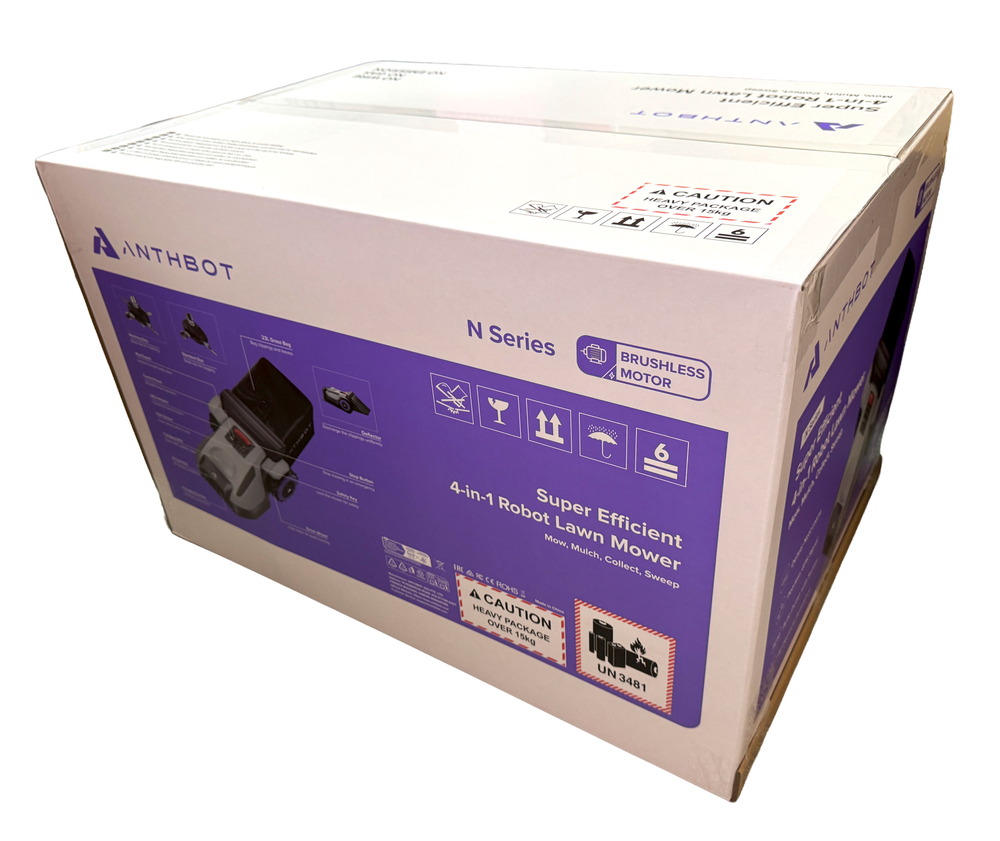 Робот-газонокосилка ANTHBOT N8 RTK-GPS с травосборником и системой 4-в-1 для участков 500–1500 м² (5–15 соток)
