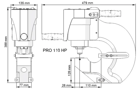 Пресс-перфоратор гидравлический Promotech PRO 110 HP