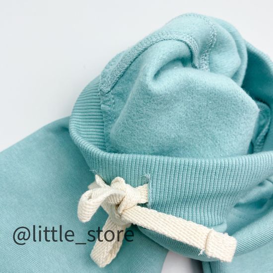 Брюки из футера с начесом, Светло-бирюзовые