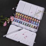 Акварель художественная кюветы НАБОР 36 цветов по 3,5 г, металлический кейс, BRAUBERG ART PREMIERE, 191774