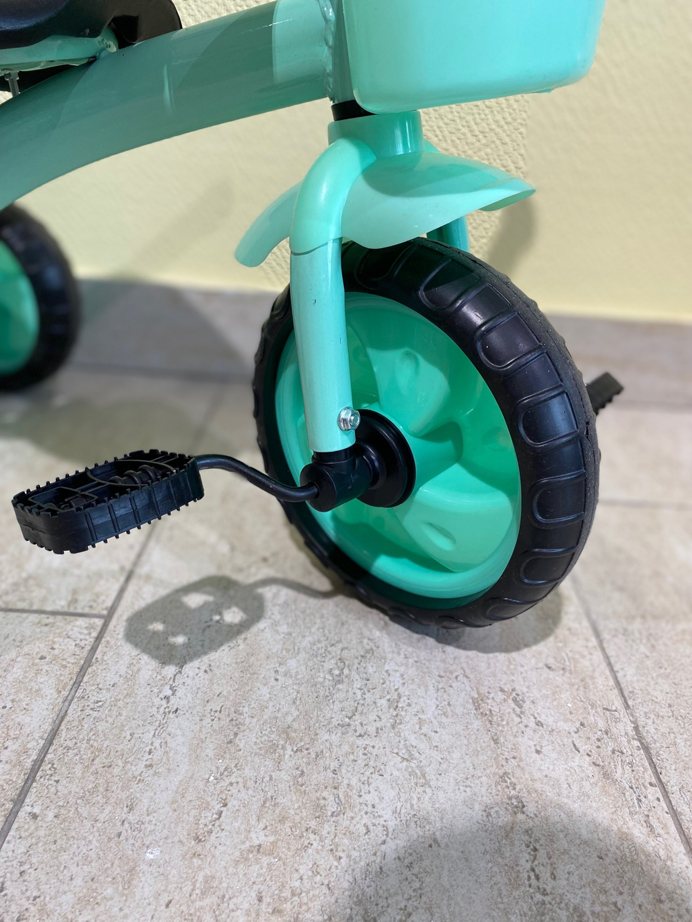 Велосипед 3-х колесный (баг., корзина, пласт. колеса) арт. Sl-001 Мятный, 36005