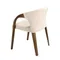 Стул Angel Cerda 5151, кремовый бархат, орех