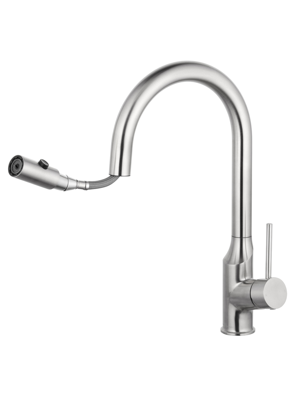 Смеситель для кухни с выдвижным изливом WONZON & WOGHAND, Брашированный никель (WW-A21252-BS)