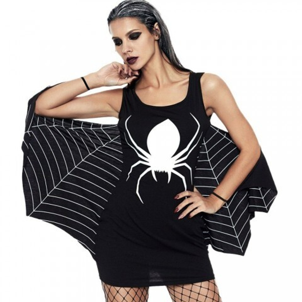 Платье "Паук" размер М (черное)