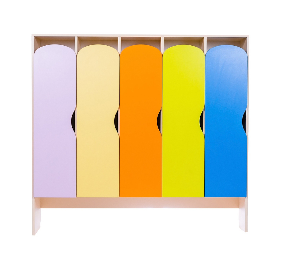 Шкаф детский для одежды "Краски" 5 секций