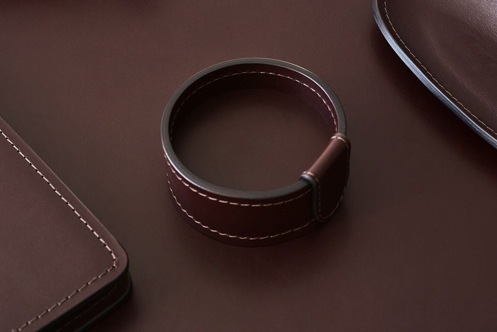 Стакан канцелярский Н4  LUX из кожи Full Grain Bologna Brown