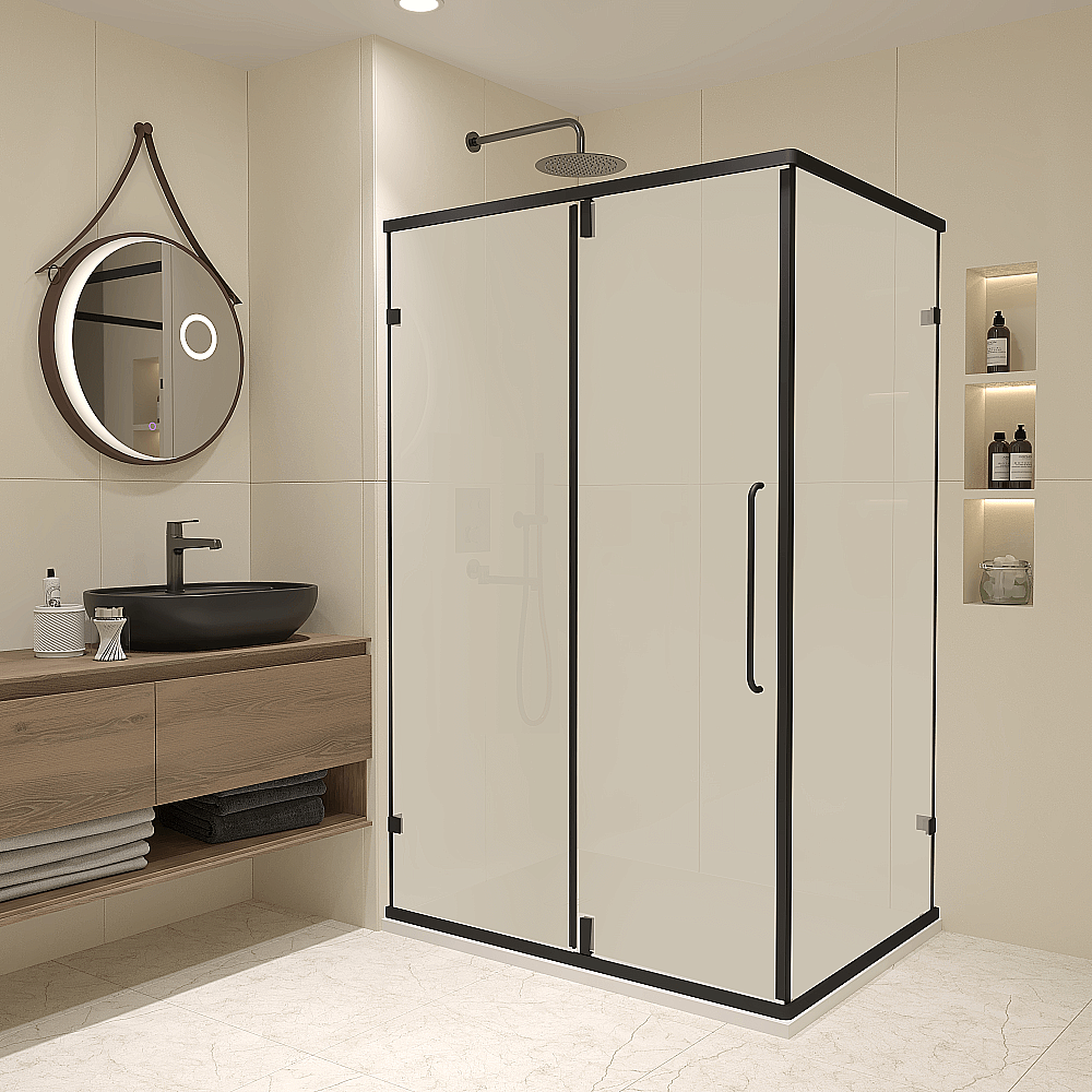 Душевой уголок RGW Classic CL-046-B 120х90 350904629-24 стекло матовое/профиль черный