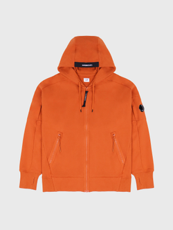 Худи на молнии C.P. Company Diagonal Raised Fleece Orange