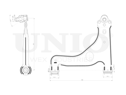 Рычаг подвески поперечный передний нижний левый UNIO SSP-40102