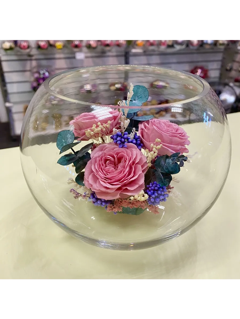 Натуральные пионы в стекле, вакуум