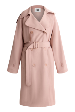 Тренч «Роза пудровая» укороченный