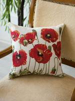 Декоративный гобеленовый чехол для интерьерной подушки Маки 38*38