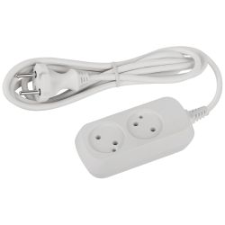 Удлинитель электрический ЭРА UDL-10-215 Greenline 2 розетки без заземления 1,5м ПВС 2x0.75мм2