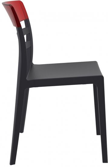 Стул пластиковый Mone черный, красный