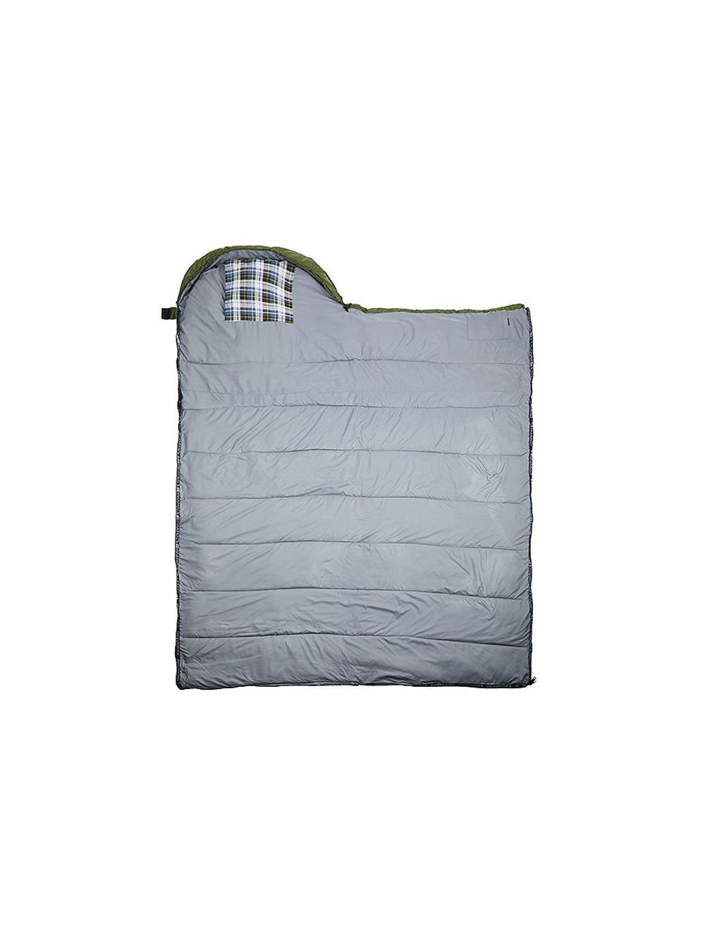 Спальный мешок-одеяло с капюшоном TauMANN Scout #R (молния справа), Подушка и компрессионный мешок в комплекте