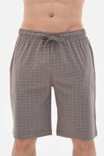 Мужские домашние шорты с поясом на завязках (Размер: L) (Цвет: бежевый)