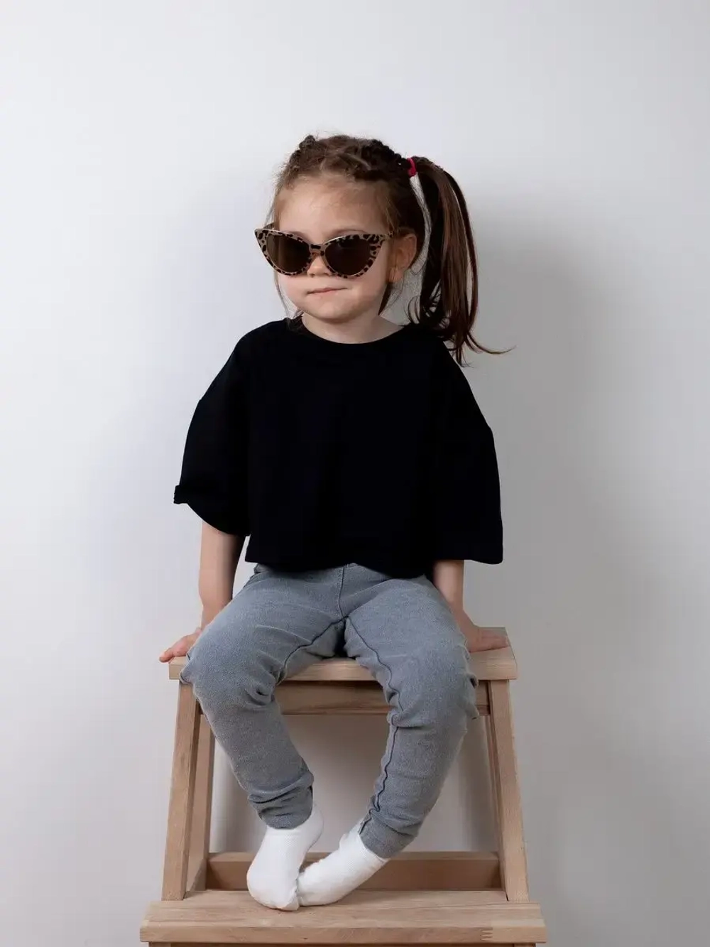 Футболка детская укороченная базовая