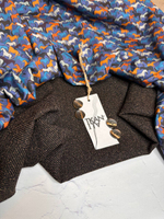 Костюмно-плательный смесовый твид букле (Piacenza, 55%шерсть/11%полиамид/34%вискоза, Темный мускат с золотой пылью/крупная елочка, 152, 336 гр/м2)