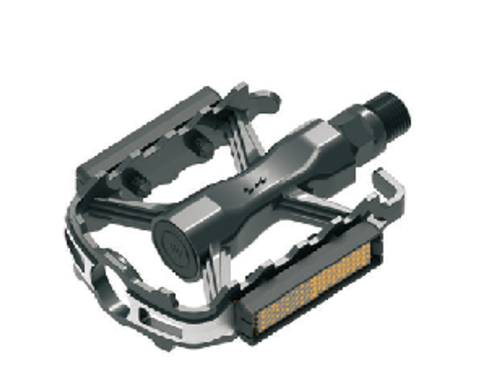 Педали алюминиевые на промподшипниках, ось 9/16", черные, инд.уп. Vinca Sport VP 852 prom