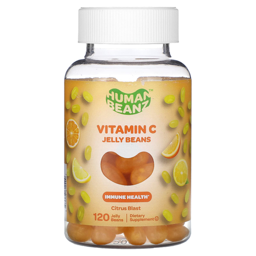 Human Beanz, Мармелад с витамином С, цитрусовые, 120 мармеладных бобов