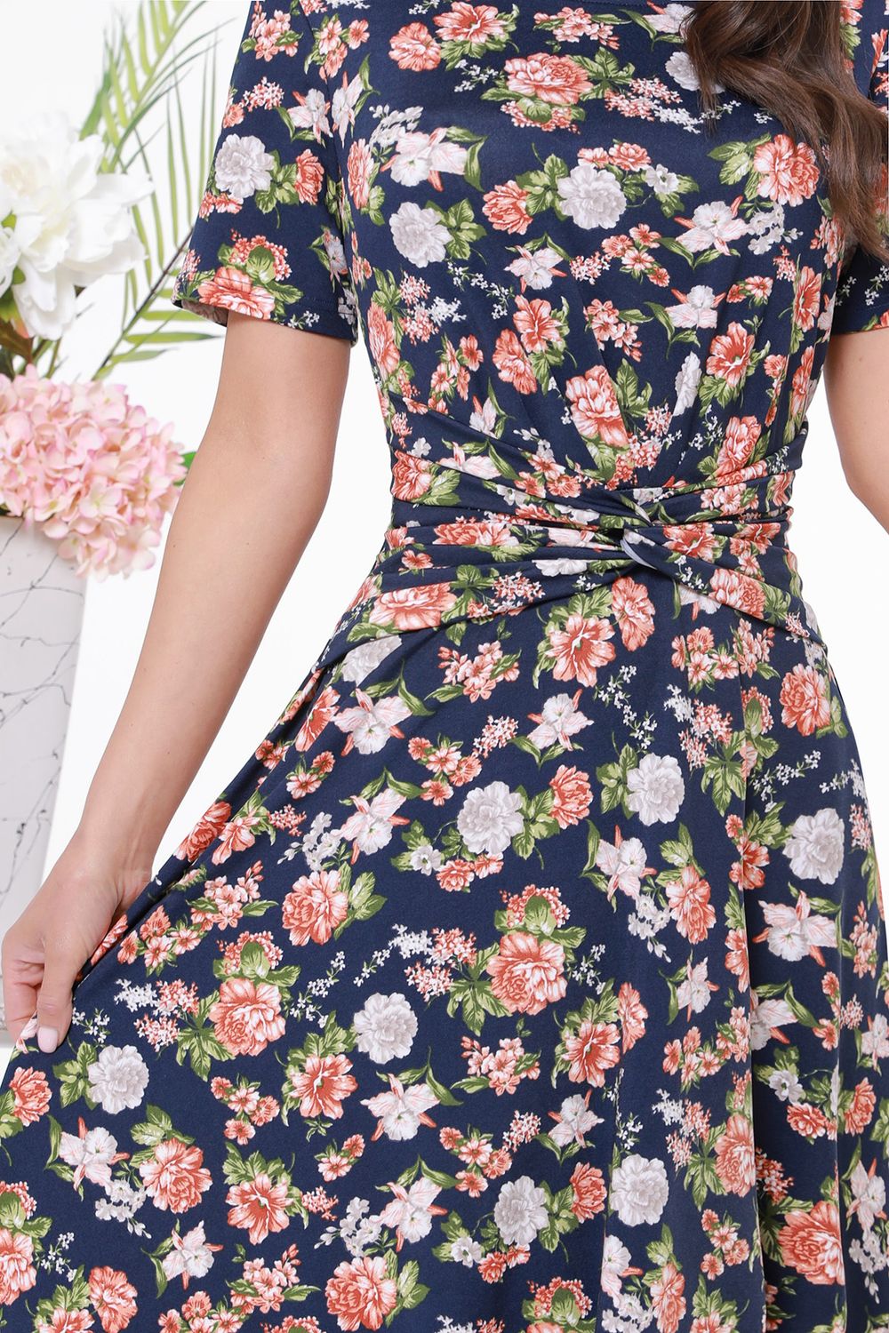 Платье трикотажное с узлом DStrend (Акция)