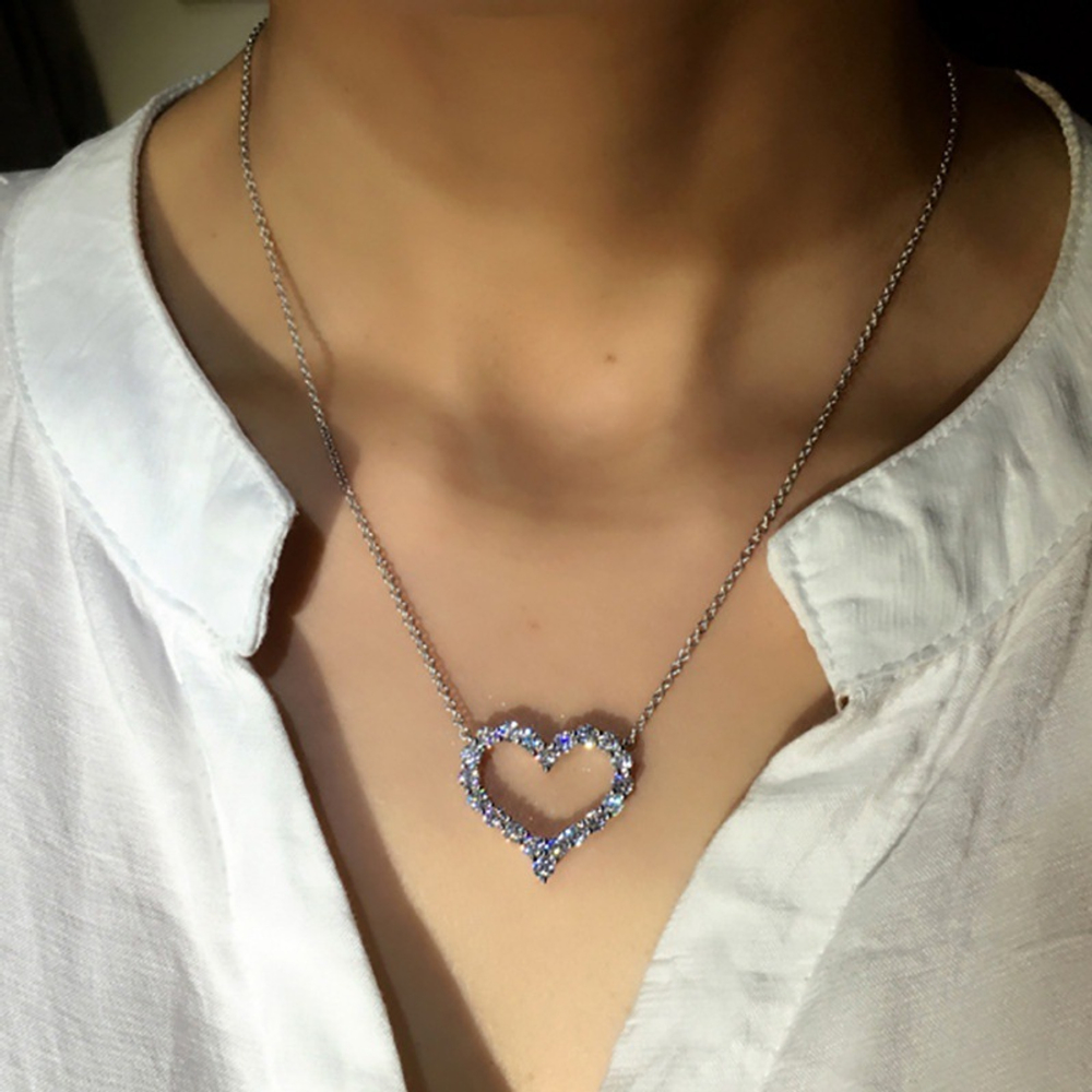 Подвеска сердце с бриллиантами