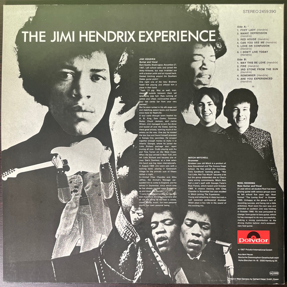 The Jimi Hendrix Experience ‎– Are You Experienced (Германия 1985г.)